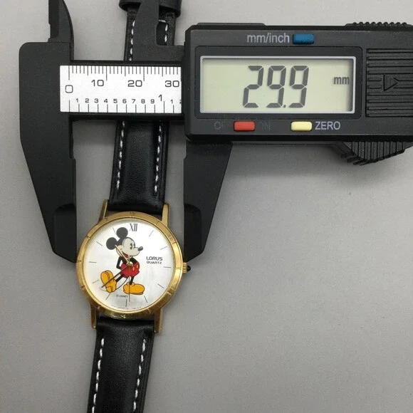 Vintage Lorus Disney Mickey Mouse Watch Women 30mm JV811-1400 New Battery